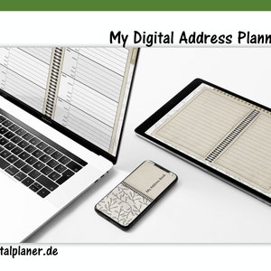 Digital Address Book Hyperlinked Tabs Goodnotes & Notability PDF image 3