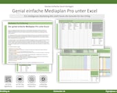 Mediaplan unter Excel Medienplanung Mediaplanung Werbeplan Vorlage