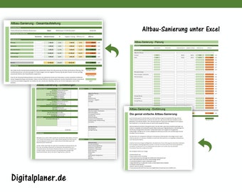 Altbau-Sanierung Excel-Vorlage Sanierungsplaner Planer