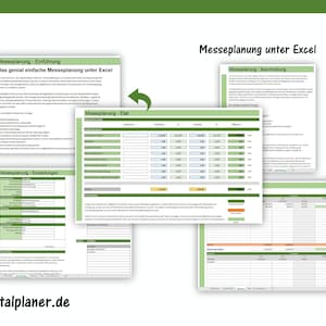 Trade fair planning under Excel template marketing trade fair
