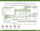 Marketingplan unter Excel Excel-Vorlage Marketingplanung Strategie Zielplanung
