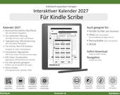 Kalender 2027 für Kindle Scribe | Tagesplaner | Interaktiver Planer | Auch für Remarkable, iPad Boox | Jahresplaner  |  Calendar