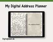 Digital Adress Book Hyperlinked Tabs Goodnotes & Notability PDF