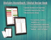 Digitales REZEPT BUCH für Goodnotes, digitales Kochbuch, Goodnotes Rezepte, Digitaler Essensplaner, Kochbuchvorlage, Rezeptvorlage