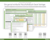 Haushaltsbuch Excel Vorlage – Interaktiver Budgetplaner mit automatischer Auswertung | Einnahmen & Ausgaben einfach verwalten