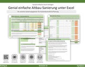 Altbau-Sanierung Excel-Vorlage – Ihr smarter Sanierungsplaner für Kostenkontrolle & Planung
