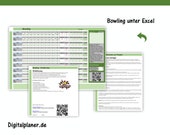 Bowling Vorlage Spielbericht unter Excel mit Handicap Berechnung