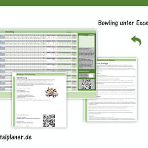 Szablon raportu z gry w kręgle w programie Excel z obliczeniem handicapu