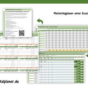Marketing planner under Excel Marketing Marketing planning Planner