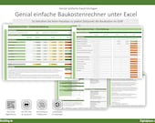 Baukostenrechner Baukosten unter Excel Hausbau Kalkulation Immobilie