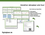 Interaktiver Jahreskalender 2025 unter Excel | Digitaler Planer mit Terminverwaltung | Minimalistisch, effizient & einfach | Sofort-Download