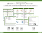 Interaktiver Jahreskalender 2026/27 unter Excel | Digitaler Planer mit Terminverwaltung | Minimalistisch & effizient | Sofort-Download