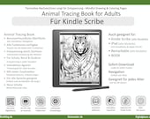 Tiermotive Tracing Buch für Erwachsene - Nachzeichnen zur Entspannung, achtsames Zeichnen & kreative Auszeit | optimiert für Kindle Scribe