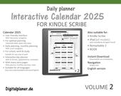 Kalender 2025 für Kindle Scribe | Tagesplaner | Interaktiver Planer | Auch für Remarkable 2 oder iPad | Jahresplaner | englische Version