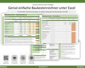 Baukostenrechner Baukosten unter Excel Hausbau Kalkulation Immobilie