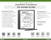 Finanzplaner für Kindle Scribe | Budget Planer | Interaktiver Planer | Auch für Remarkable oder iPad | Jahresplaner