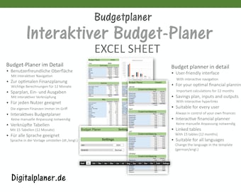 Monthly Budget Planner Excel Planner