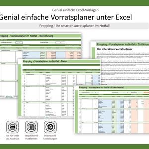 Préparation - Planification alimentaire d'urgence dans Excel
