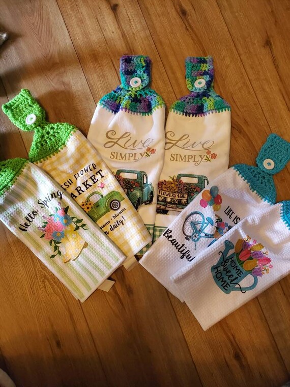 Crocheted Hand Towels Etsy