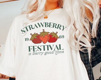 Comfort Colors Strawberry Festival Shirt, Strawberry Shirt, Strawberry T-shirt, Cottagecore Shirt, Strawberry Tshirt, Strawberry Clothes
