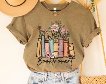 Booktrovert Shirt, Reading Shirt, Librarian Shirt, Bookish Shirt, Book Lover Gift, Book Lover Shirt,  Book Shirt,Bookworm Gift,Teacher Shirt