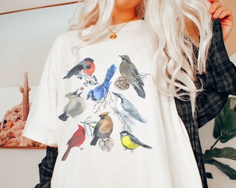 Cottagecore Shirt, Bird Shirt, Comfort Colors Shirt, Cottagecore Clothing, Cottagecore, Mushroom Shirt, Gardening Shirt, Nature Lover Shirt