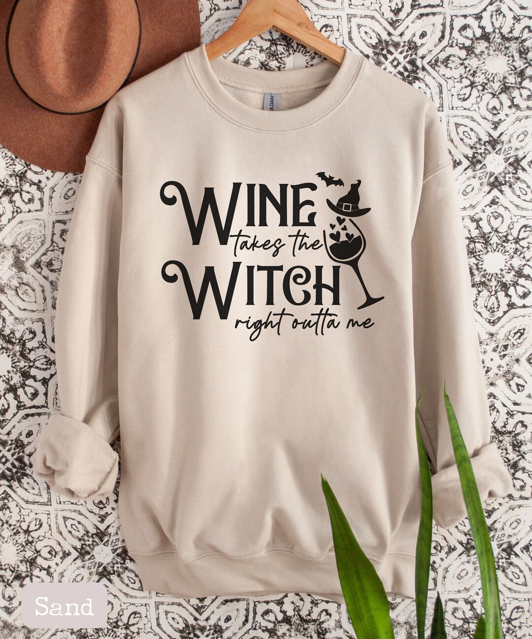 Funny Halloween Sweatshirt Halloween Wine Shirt Halloween Etsy