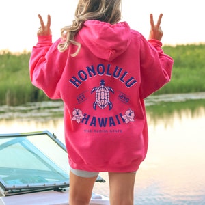 Honolulu Hawaii Hoodie, Beach Hoodie, Hawaii Hoodie, Hawaii Sweatshirt, Hawaii Crewneck, Aloha Sweatshirt, Aloha State, Hawaii Turtle Hoodie