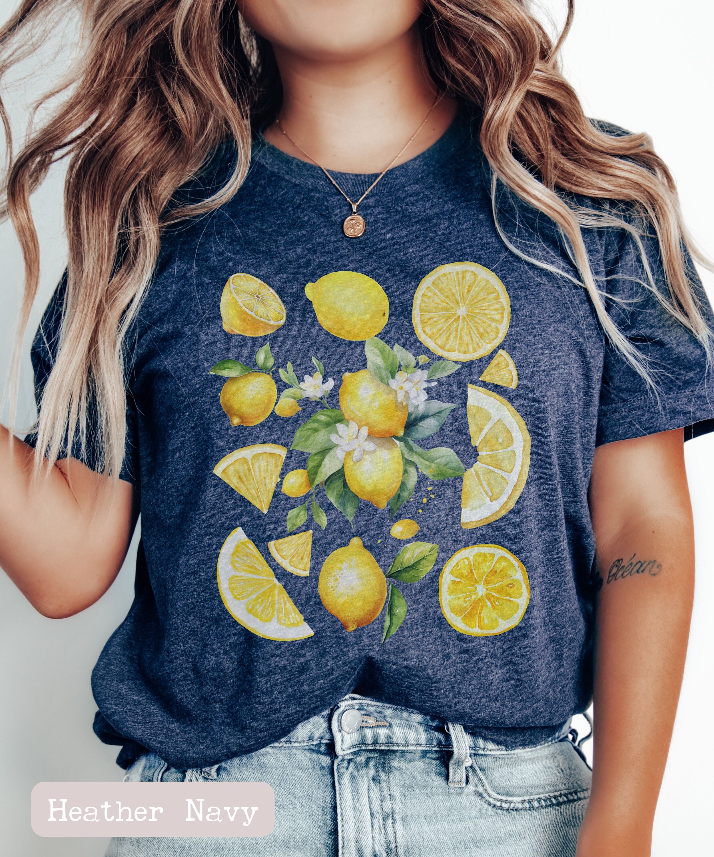 Botanical Lemon Shirt, Fruit Shirt, Vintage Lemon Tee, Cottagecore ...