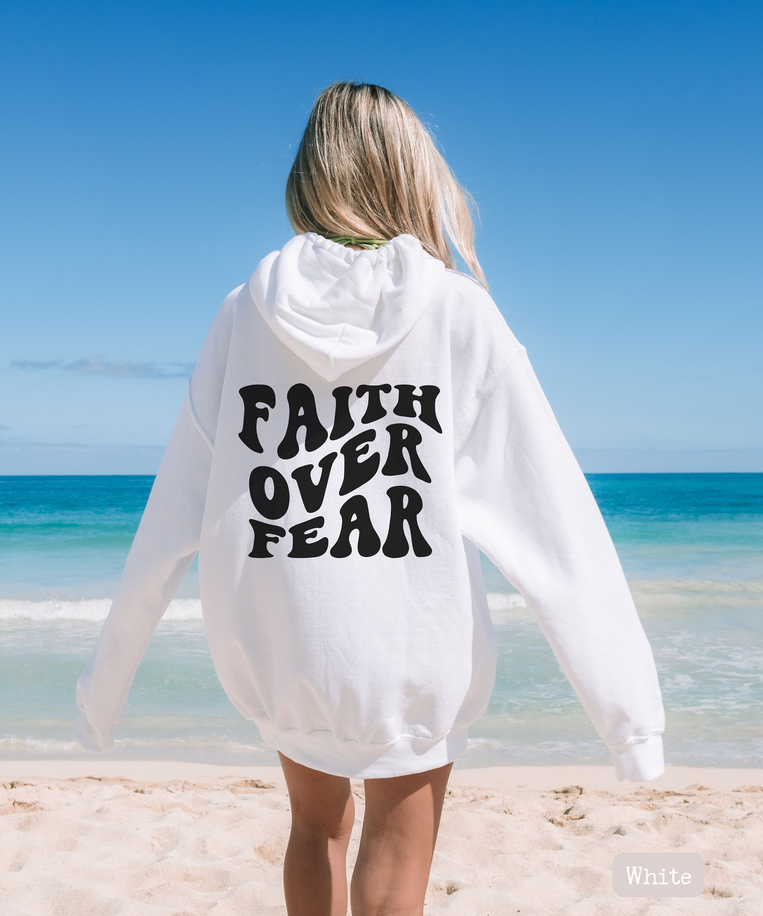 Faith Over Fear Hoodie, Gift for Christians, Aesthetic Hoodie 