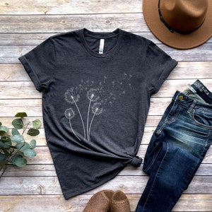 Dandelion Shirt, Windflower Shirt for women, Meditation Gift, Yoga Shirt, Dandelion Tee, Boho Wildflower Shirt, Yoga shirt, Gift for Yogi