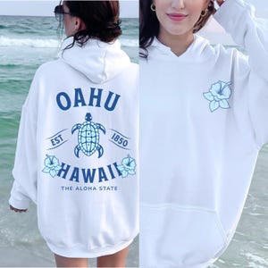 Hawaii Hoodie, Beach Hoodie, Oahu Hawaii Hoodie, Hawaii Sweatshirt, Hawaii Crewneck, Aloha Sweatshirt, Aloha State, Hawaii Turtle Hoodie