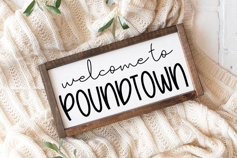 to Poundtown Sign Wedding Sign Wood Sign Custom Etsy