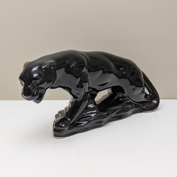 Vintage black panther ブラックパンサー　セラミック　置物 Vintage black panther ブラックパンサー セラミック 置物
