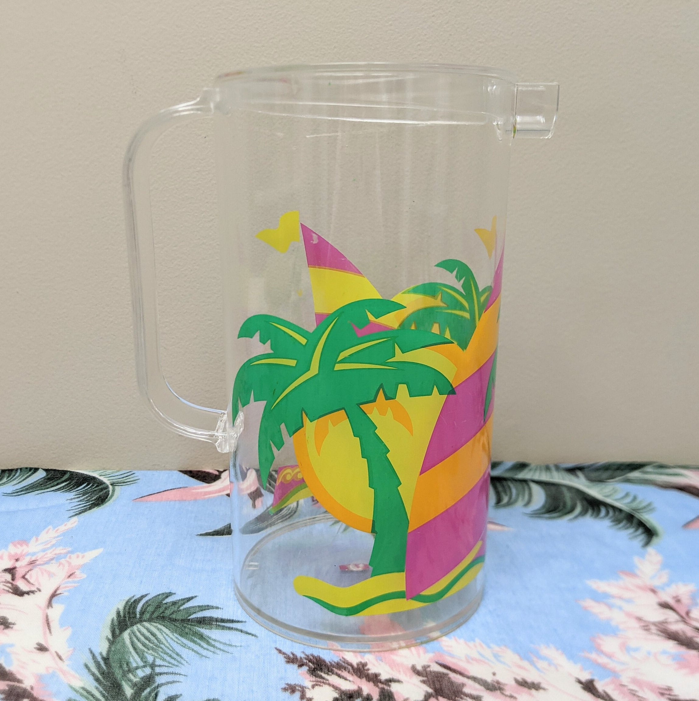 at Home Clear Striped Acrylic Pitcher & Lid, 2qt