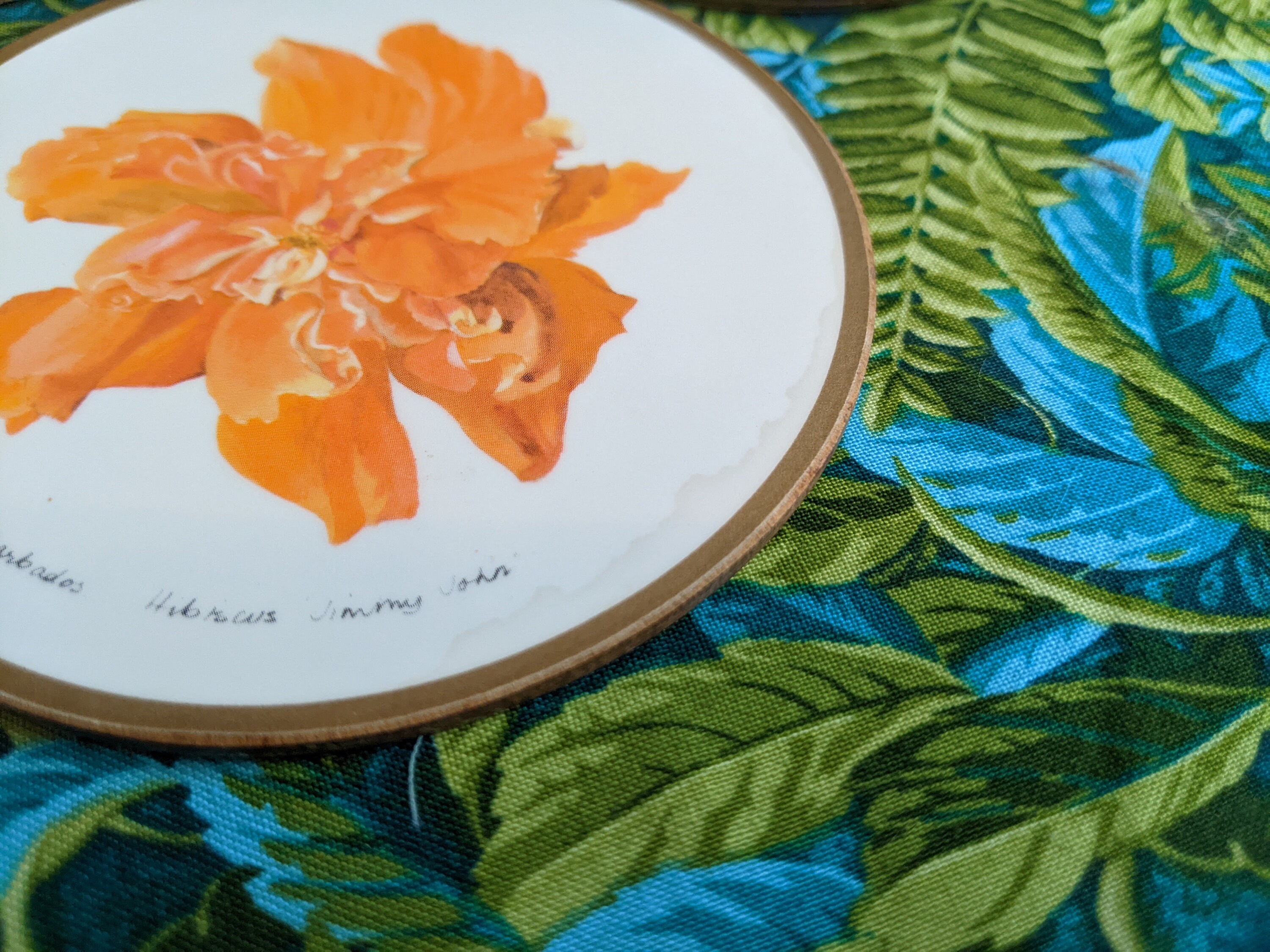 Set of Vintage Pimpernel Jill Walker Barbados Hibiscus Etsy