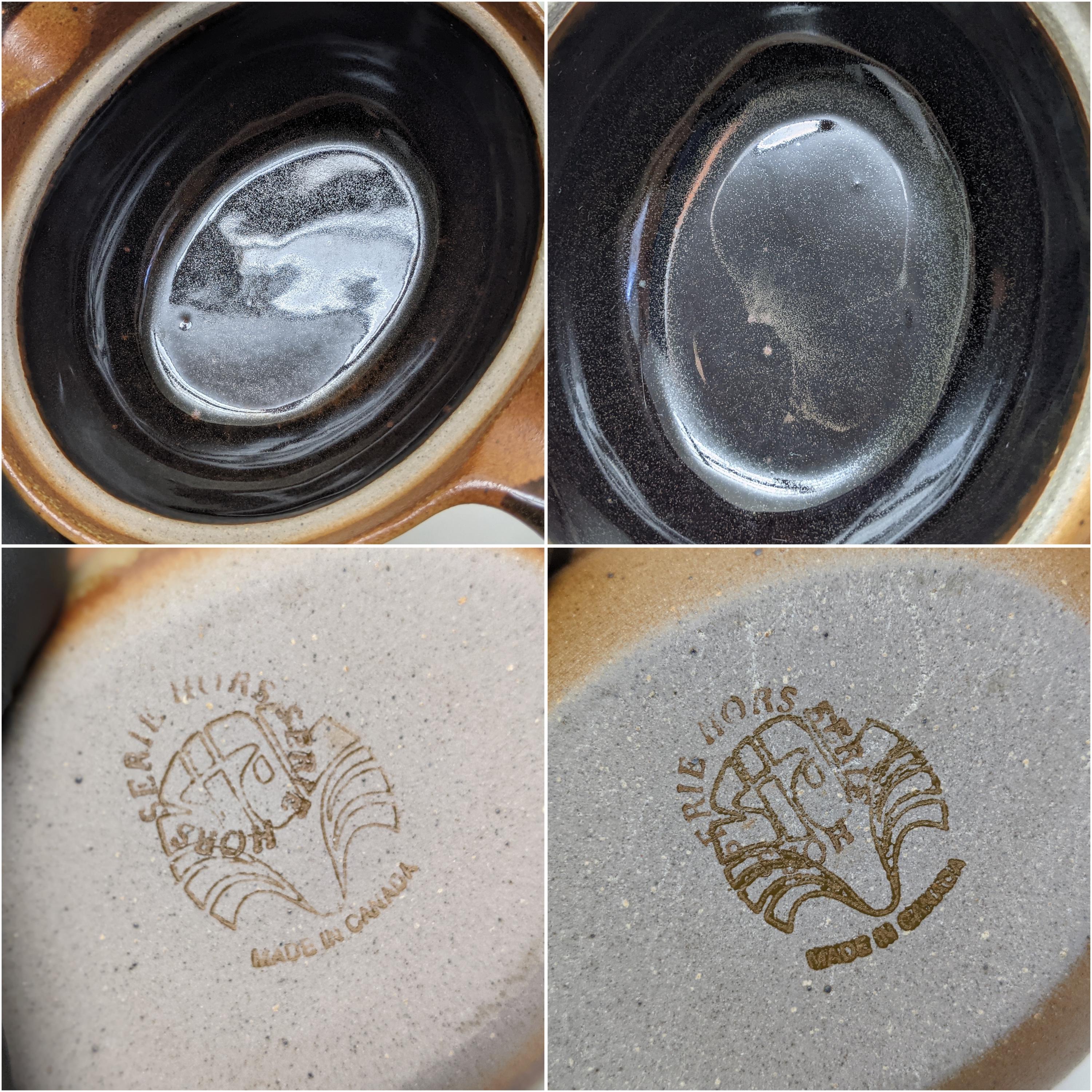 Vintage SIAL Stoneware Casserole Set: Quebec Canada Ceramic