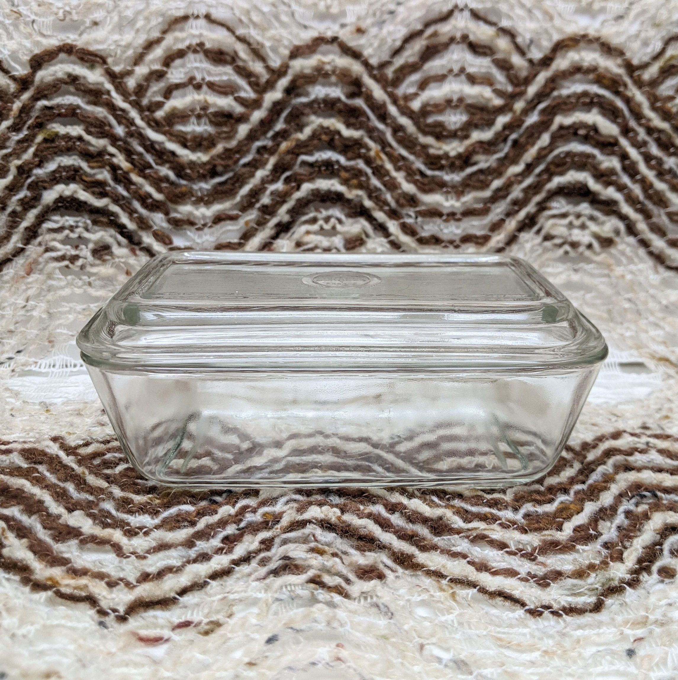 Vintage Duralex Refrigerator Dish with Lid Clear Glass Made in France