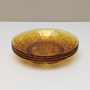 Lot De 3 Bols Vereco Ambré Verre - Vintage Années 70 - Fabrication Française