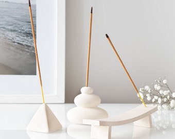 Cream Speckle Incense Stick Holder