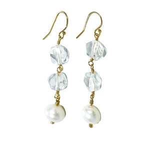 Bloor Pearl and Quartz Earrings