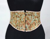 6.29 Inch Van Gogh Sunflower Corset Waist Belt, Lace Short Waistband, Vintage Wide Waist Belt, Renaissance Underbust Corset Belt