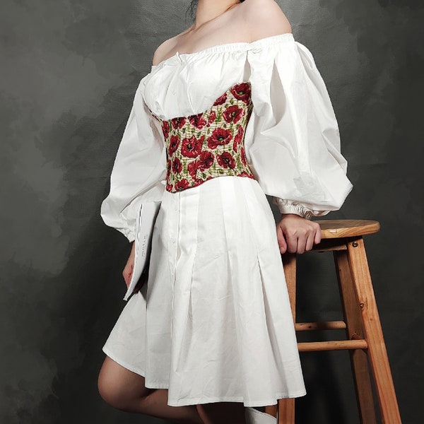 embroidered corset belt