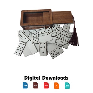Dominos Toys Svg, Domino Set Laser, Laser Cut Dominos, Dominos Box, Dominos Glowforge Svg, Dominos SVG files, Dominos Cut Files, Dominos DXF