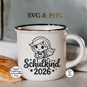 Mermaid school enrollment design, schoolchild 2026 SVG PNG file, plotter motif, laser T-shirt gift, schoolchild plotter file, girl, XTool digital printing