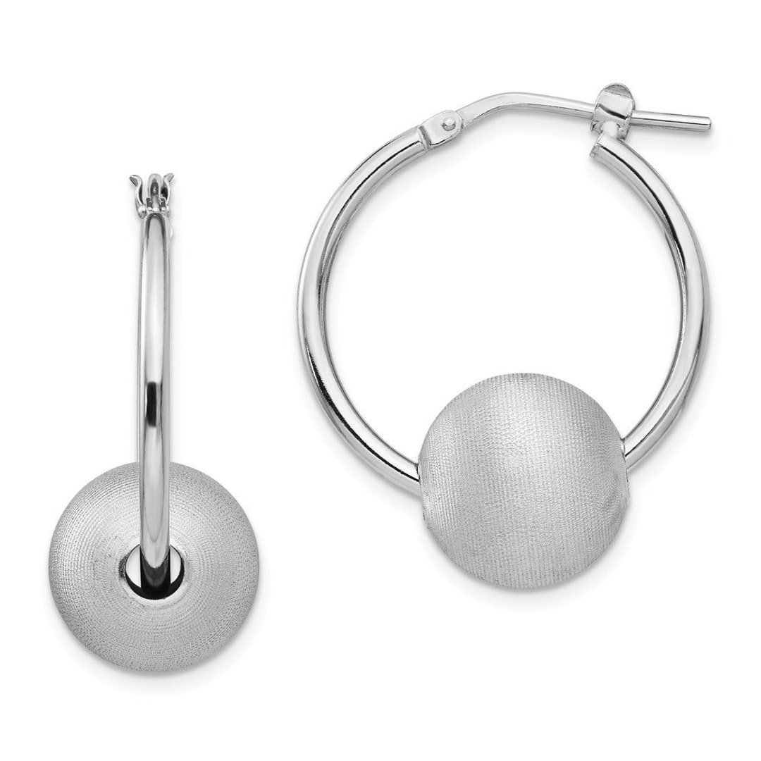 Polished Domed Taper Hoop Silver