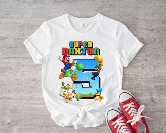 Super Mario Birthday T Shirt Super Mario Theme Party Super - Etsy