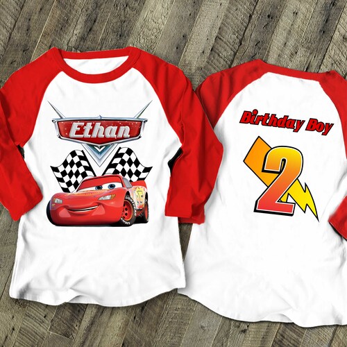 Cars Birthday Shirt Lightning Mcqueen Family Birthday Tshirt Etsy