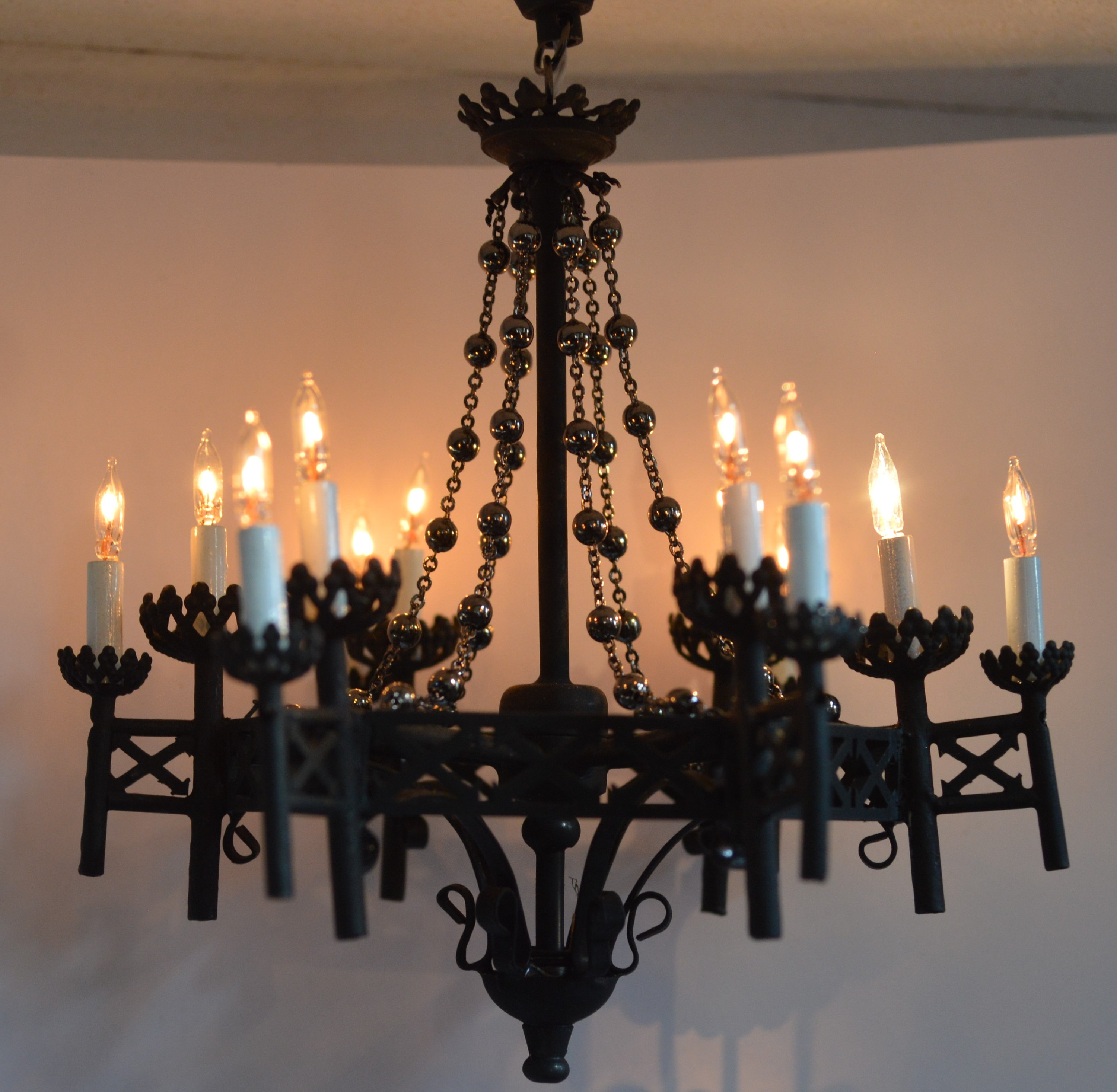Antique candle 2024 chandelier non electric