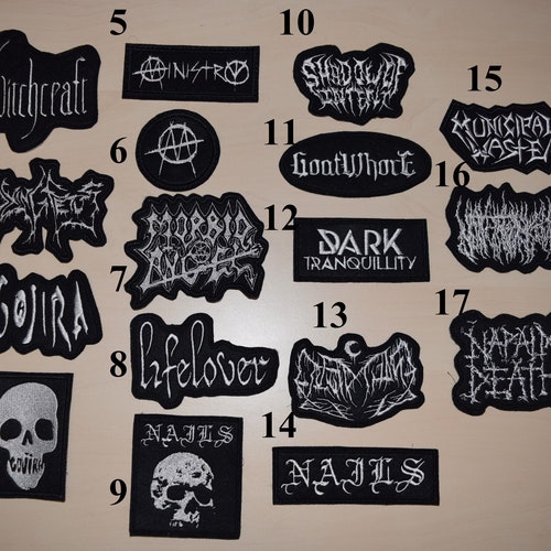 Black/death/doom/heavy Metal Patches 22 Etsy